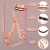 Arroyner 4Pcs Eyelash Curlers with Comb, Rose Gold Beauty Eyelashes Curlers with Built in Comb, Lash Curler Makeup Tool for Women and Girls