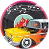 50's Party Plates, 10.5", 8 Ct.