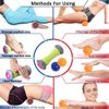 Ryson Foot Roller Massage Ball for Relief Plantar Fasciitis and Reflexology Massager for Deep Tissue Acupresssure Recovery for PLA Relax Foot Back Leg Hand Tight Muscle, 1 roller and 2 Spiky Balls