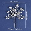 VMila Wedding Pearl Hair Pins Wedding Hair Pins Bridal Hair Accessories Pearl Flower Hair Accessories For Women Girls Wedding Hair Accessories (Single Silver Pin)