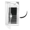 NAGARAKU Flat Ellipse Eyelash Extensions Supplies 0.15 C curl 8-15mm Mix Natural Grey Black Faux Mink Super Soft Split Tips Individual Lashes