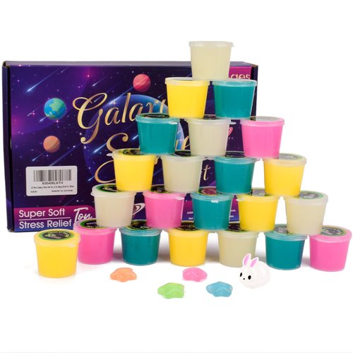 22 Pack Galaxy Slime Set Glow in The Dark Watery Slime Party Favors for Kids Toys Fun Slime Christmas Toys for Boys Girls