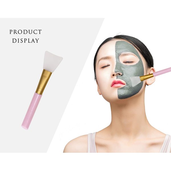Mini Skater 3Pcs Silicone Face Mask Brushes Soft Silicone Facial Mask Applicator Beauty Tool for Mud Clay Charcoal DIY Mixed Mask,Pink
