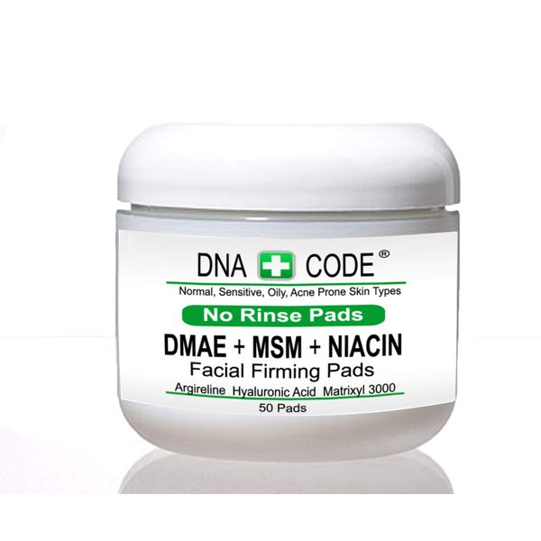 Anti-Aging-No Rinse-MAGIC DMAE+MSM+NIACIN Firming Pads, 100% Pure Hyaluronic Acid, Argireline, Matrixyl 3000
