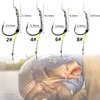 YOTO Carp Fishing Hair Rigs - 24Pcs High Carbon Steel Curved Barbed Carp Hook Swivel Boilies Fishing Rigs with Braided Thread Line Rolling Carp Fishing Accessories, Size #8