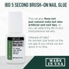 5 Second Brush-On Nail Glue 6 g, for Nail Tips, Full Cover Nails, and for Repairing of Cracked, Split Natural Nails, 3 Packs