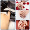 8pcs Flame Cuticle Drill Bit, Cuticle Clean Nail Drill Bit Fine Grit, Russian Manicure Drill Bits, Diamond Nail Bits Set with Case for Nail Salon Manicure Electric File Cuticle Dead Skin Nail Prepare