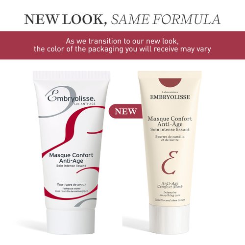 Embryolisse Anti-Age Comfort Mask 2.03 fl. oz. - Hyaluronic Acid & Vitamin E Night Face Mask for Women - Natural & Organic Anti Wrinkle Cream - Paraben Free Lotion