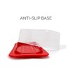 Signoraware Butter Dish with Lid -Butter Keeper Container with Clear Lid for Countertop, Frige- Durable Plastic, Unbreakable Standard Butter Dish Holder For Home, Camping, Multipurpose Bpa Free- Red