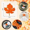 Maple Leaf Napkin Rings of 12, Fall Thanksgiving Napkin Rings Holders Buckle for Harvest Party Holiday Wedding Christmas Dining Table Decor