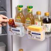 WonLiq 2 Pack-Cheese Slice Holder for Fridge, Refrigerator Side Door Hanging Storage Container Box, Cooking Tools for Kitchen, Storing Seasoning Bags