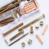 XhjzgcTech 16-Set Crib Screws Replacement Kit,Bolts & Barrel Nuts & Wooden Dowels, Hex Socket Head Cap Screws Nuts for Headboards Furniture，Wooden Double beds Replacement Kit