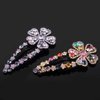5 Pcs Rhinestone Snap Hair Clips Sparkly Crystal Flower Hair Clips Hair Barrettes No Slip Hairpins Hair Accessories for Women and Girls