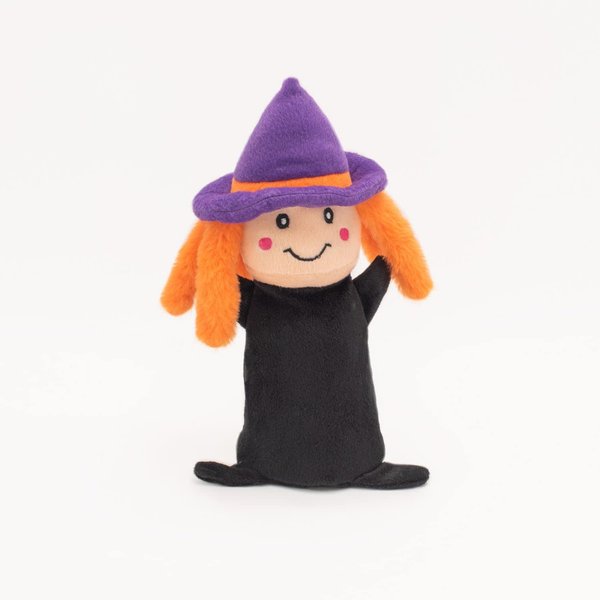 ZippyPaws - Halloween Colossal Buddie - Soft Squeaker Plush Dog Toy with Unique Sound - Witch