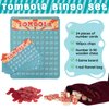 Extguds Tombola Bingo Game,Vintage Tombola Italian Game,Russian Lotto with number1-90 for Lottery, for up to 24 Players（Blue）