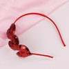 Valentine's Day Heart Headband, Red Sequin Love Hair Band Hoop Glitter Heart Hair Accessories Valentine Headdress Decoration For Women Girls Anniversary New Year Weddings Festival Party Gift