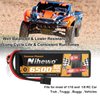 Nihewo 3S Lipo Battery 2Packs 11.1V 6500mAh RC Lipo Battery 90C Hard Case with Tr Connector Compatible with Arrma HPI 1/8 1/10 RC Truck Vehicles Car Truggy Buggy Tank Hobby