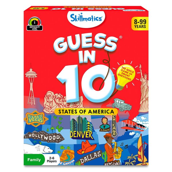 Skillmatics Card Game - Guess in 10 States of America, Educational Travel Toys for Boys, Girls, and Kids Who Love Board Games, Geography and History, Easter Gifts for Ages 8, 9, 10 and Up