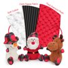 Rypet 3 Pack Dog Christmas Toys Pet Stuffed Plush Toys Interactive Durable Dogs Chew Toys for Medium Small Dogs