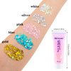 BowJian Pink Body Glitter Singer Concerts Pink Face Glitter Festival Rave Accessories Glitter Eyeshadow Pink Face Paint Pink Hair Glitter Gel Chunky Glitter Makeup Pink Glitter for Eye Lip Hair Nails