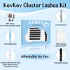 KevKev DIY Lash Extension Kit Lash Clusters Kit 84 Pcs Cluster Lashes with Lash Bond and Seal Lash Glue Remover Overnighter Seal and Applicator for DIY Eyelash Extension(Cirrus Kit,D-8-16mix)