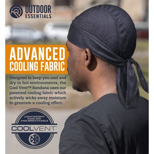 OutdoorEssentials Cooling Helmet Liner - Motorcycle Headwraps for Men - Do Rag Bandanas for Men - Bandana Skull Cap Biker Cap