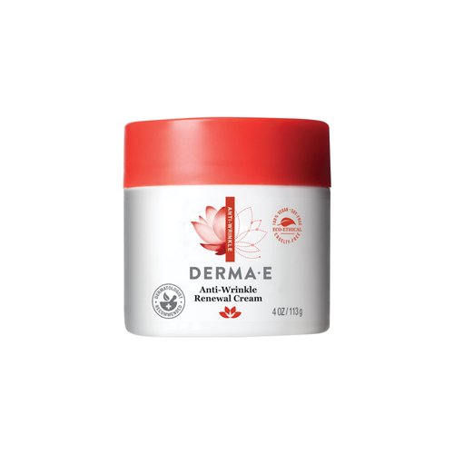 DERMA-E Anti-Wrinkle Renewal Skin Cream – Vitamin A (Retinyl Palmate) Wrinkle Treatment Cream – Vegan Anti-Aging Moisturizer to Smooth & Renew Aging Skin, 4 oz