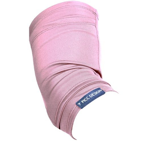 PICC DESIGN: Signature Soft Mesh PICC Line Arm Sleeve w/Moisture-Wicking Properties and Secured Opening! (Pink, S)