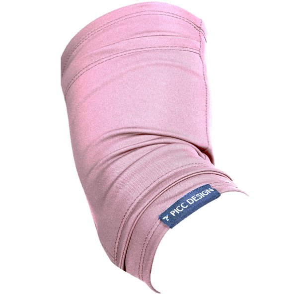 PICC DESIGN: Signature Soft Mesh PICC Line Arm Sleeve w/Moisture-Wicking Properties and Secured Opening! (Pink, S)