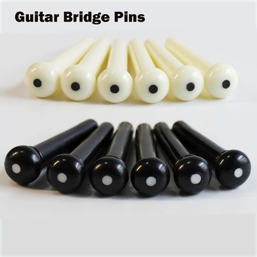 14Pcs Acoustic Guitar Bridge Pins String Pegs Guitar Saddle Nut With 3-In-1 Pin Puller Remover Guitar String Winder And Cutter Guitar Parts Accessories Replacement Tools Kits（white+black）