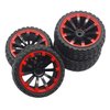 4Pack ShareGoo OD 2.55" 12mm Hex Wheel Rims & Rubber Tires Set Compatible with HSP Redcat HPI Tamiya 1/10 RC On-Road Touring Drift Car