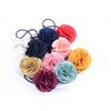 Suoirblss 5 PCS Hair Accessories Women Satin Ribbon Rose Flower Imitation Pearl Ponytail Hair band (Color random)