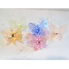 Generic Set of two small clear butterfly dragonfly hair claw clips (Primary color: Peach)