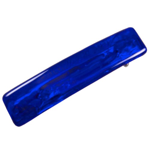 Stained Glass Barrette - Small 2.5" 65mm - Sapphire Blue Cobalt Ultramarine Navy Midnight Blue Transparent Slide Clip Hair Accessories