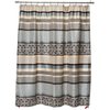 Madison Park Princeton Geometric Jacquard Fabric Shower Curtain, Transitional Shower Curtains for Bathroom, 72 X 72, Blue