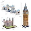 TOY Life 3D Puzzles for Adults and Kids UK - Educational Puzzles - Architectural Puzzles for Adults - Model Building Kits - 3D Model Set Big Ben, London Bridge, Tower of London for Kids Ages 8-10-12