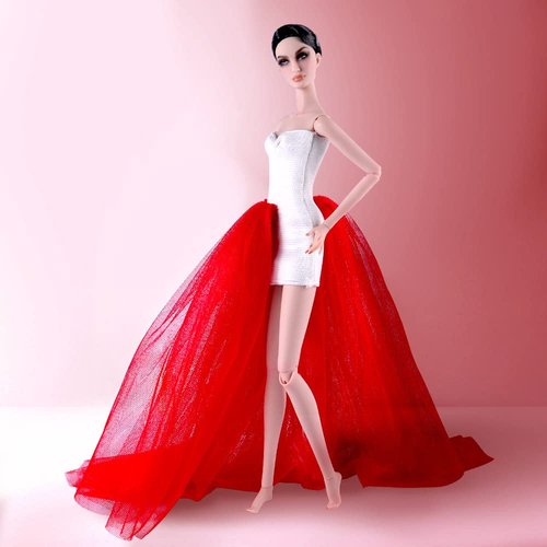 QUEBAN Doll Clothes Dress Handmade Evening Party Fashion Skirt Wears Gown Exclusive Dress Outfit for 11.5 Inch Girl Dolls,Gift for Kids 3 to 8 Years Old