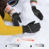 ihuan Winter Gloves for Women Men Cold Weather, Windproof Touch Screen Black Gloves, Thermal Gloves for Cycling Running Driving Gloves