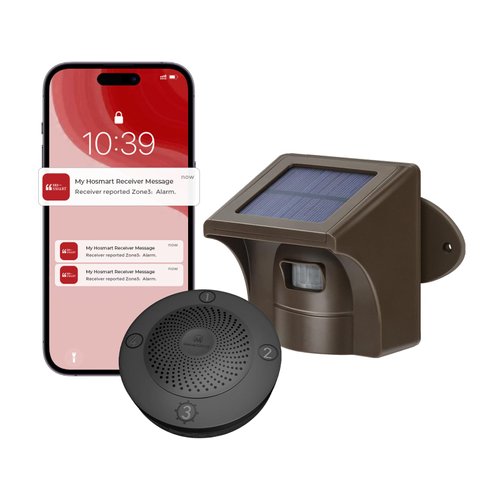 eMACROS Pro 3 Driveway Alarm with Phone App-1/2 Mile Long Range Solar Wireless Driveway Alarm,Outdoor Driveway Alarms Wireless Outside Weatherproof Motion Sensor & Detector