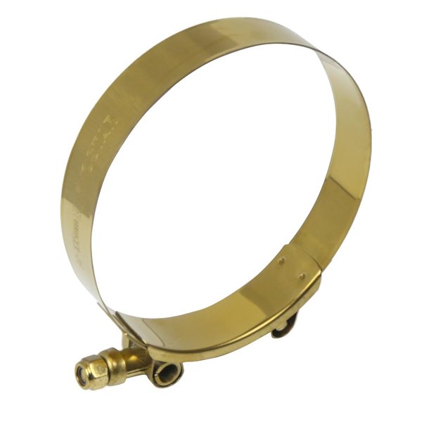 Wuidail 3.75 Inch T-Bolt Hose Clamp, Stainless Steel Hose Clamp Range 97-105mm for 3.75" Hose ID, Gold