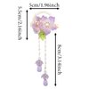 2 Pack of Purple Cherry Blossoms Asian Cute Hair Accessories for Girls Sparkling Crystal Stone Braided Hair Clips for Women Unique Hanfu Decorative Floral Hair Clips Chinese Hair Accessories