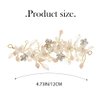 EARENT Bride Wedding Flower Hair Vine Gold Crystal Beads Hair Piece Pearl Bridesmaid Hair Accessories for Women