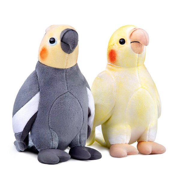 FRANKIEZHOU Realistic Parrot Stuffed Animal-2pcs,Parrot Plush Toy,Stuffed Parrot for Shoulder, Parrot Stuffed Animal,Soft and Durable,Toy for Boy,Girl Toys,Gifts for Kids,Home Decor