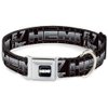 Buckle-Down DC-WHE002-WS 13-18" "HEA-HEMI Bold Full Color Black/White Dog Collar, Wide Small