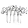 Bridal Wedding Crystal Hair Comb, Handmade White Rhinestone Hair Clips Bridal Headpiece Sparkly Crystal Hair Pin Side Combs Hair Accessorie for Women Girls