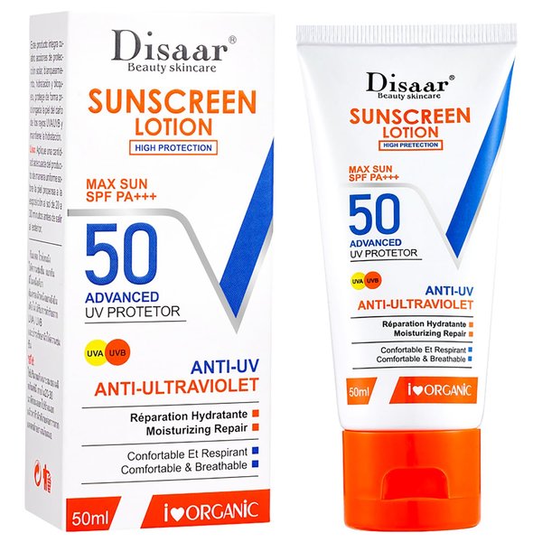 DISAAR BEAUTY Sunscreen Lotion SPF 50 PA+++ Advanced UV Protection UVA/UVB Moisturizing Repair 50ml / 1.69fl.oz