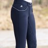HORZE Women's Nordic Performance Sporty Silicone Full Seat Breeches Riding Pants - Peacoat Dark Blue - 28