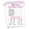 15 Who Knows The Birthday Girl Best Game Cards- for Child or Teen- Fun and Easy Game for Party or Sleepover- Girl Birthday Supplies, Activity, Decorations