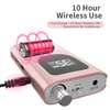 Kredioo Nail Drill, 35000RPM Nail Drills for Acrylic Nails Professional Electric File Rechargeable Portable Efile Machine 6 Bits Kit with Sanding Bands for Manicure Pedicure Remove Gel Polish