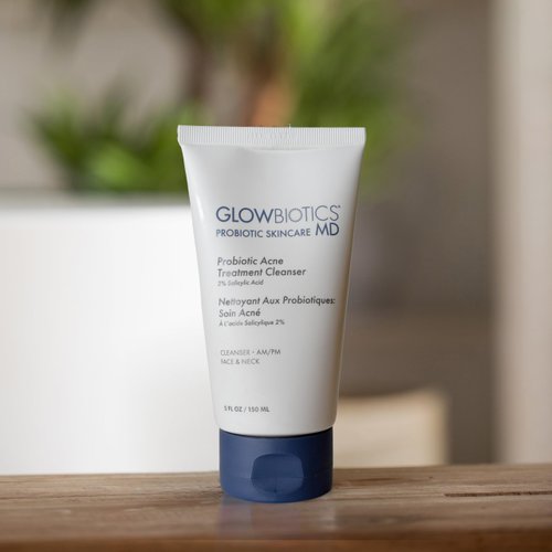 Glowbiotics Probiotic Acne Treatment Cleanser: Foaming Face Wash, Salicylic Acid Acne Control, Oily Skin Solution with Ceramides & Niacinamide, 5 Fl Oz